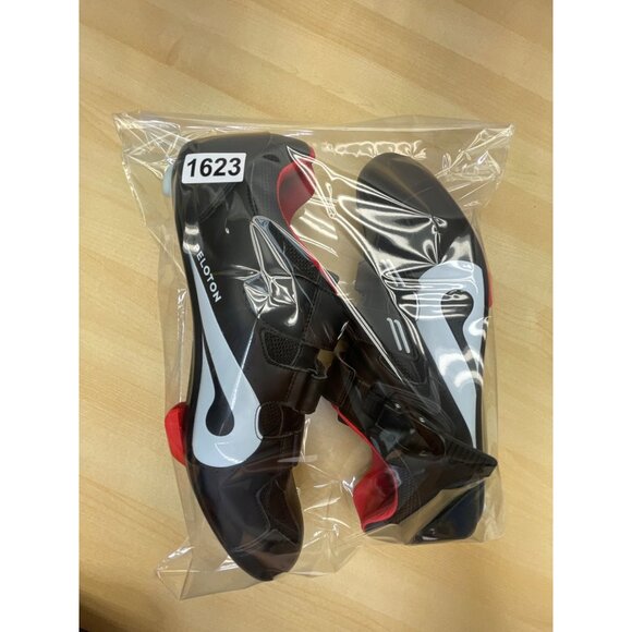 Peloton Black & Red Cycling Shoes With Adhesive & Buckle Closure Size M13/W14 - Picture 10 of 10